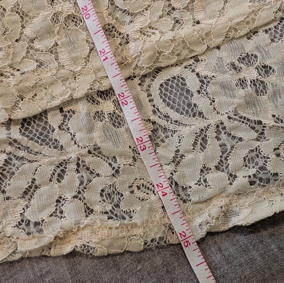 H&M Divided High-Low Racerback Lace Tunic Tank Top Cream Size 2 - Picture 5 of 5